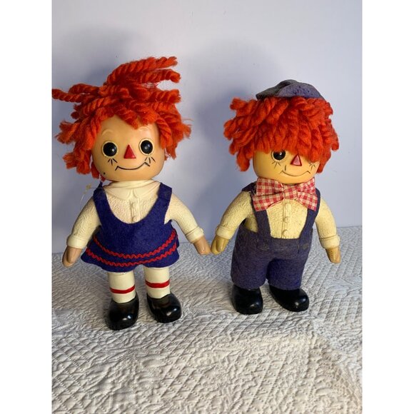 Raggedy Ann & Andy Coin Bank Royalty Industries Vintage Piggy Bank - Picture 9 of 14